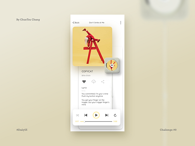 DailyUI #009 - Music Player daily ui dailyui dailyuichallenge ui 100day ui challenge 9 uidesign