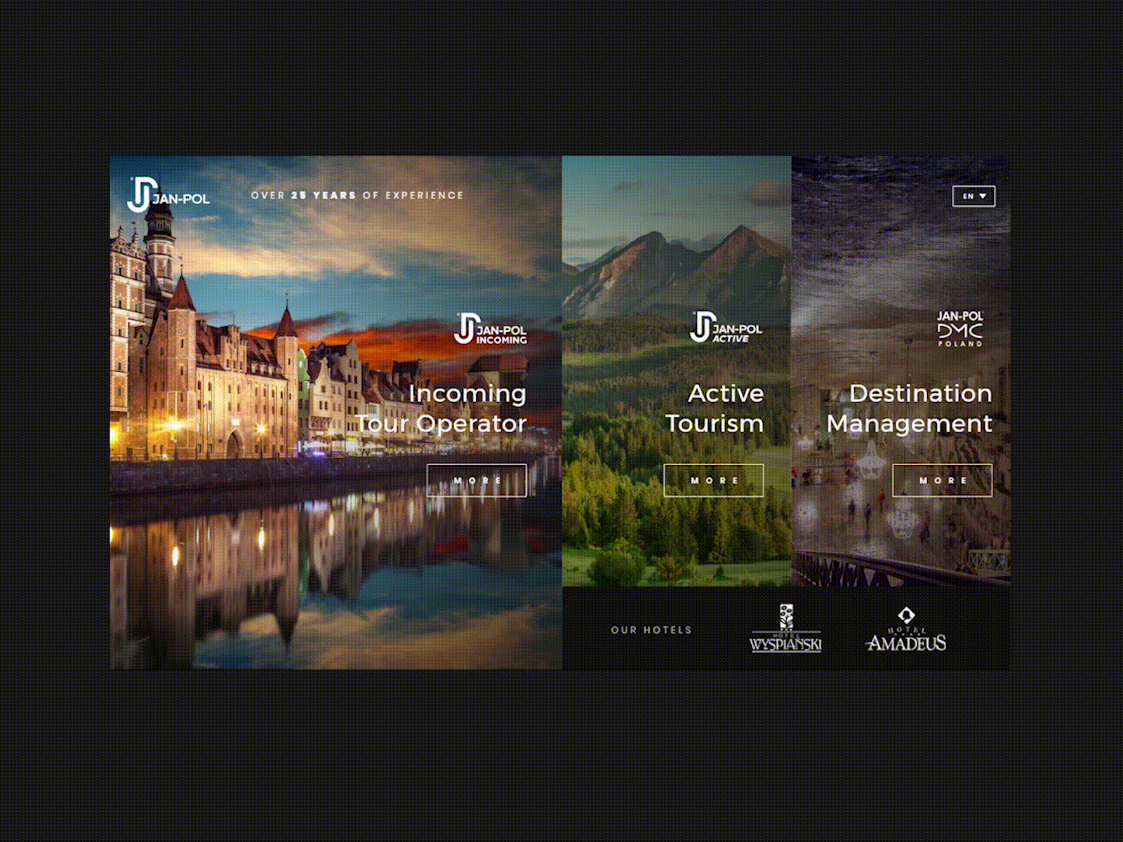 Tour Operator Intro animated animation branding design intro travel typography ui uiux ux web web design webdesign website