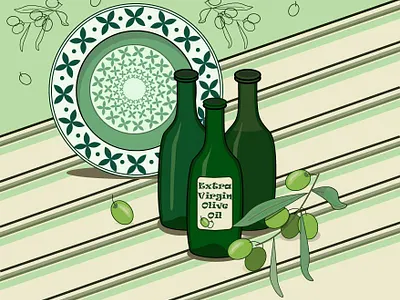 4 1 food green illustration olive vector