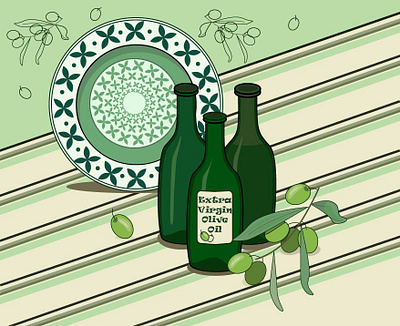 4 1 food green illustration olive vector