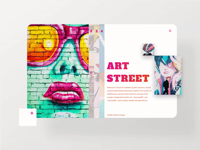 Pagination art dailyui interaction interface pagination streetart ui ux webdesign