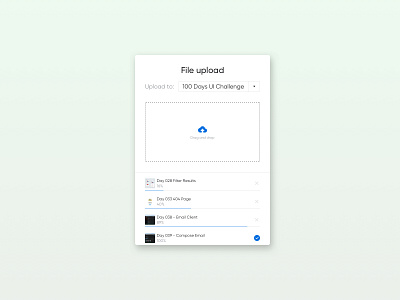 Day 041 - File Upload Widget cloud drag and drop file files folder move transfer upload widget