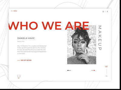 Hair and Makeup Studio clean hair studio interface design makeup studio minimalistic ui uiux user interface webdesign website