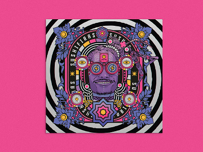 Dj sushii dj dj flyer illustration photoshop psychedelic techno tuanmulo