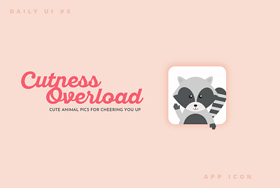 DailyUi #5 - App Icon app app icon cute dailyui dailyui005 illustration logo racoon