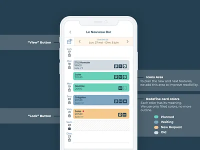 Mobile App Calendar calendar design interface meeting mobile ui user interface ux web