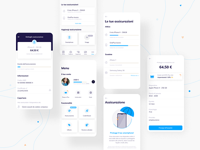 Smartphone Insurance app banking design fintech insurance mobile smartphone ui user interface ux