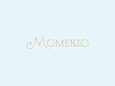 Momento - Catering services brand caterer catering custom type font food hand lettering high end logo logotype quality restaurant serif service type typography weddings