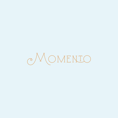 Momento - Catering services brand caterer catering custom type font food hand lettering high end logo logotype quality restaurant serif service type typography weddings