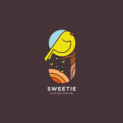 Sweetie Bird Logo illustration animal artwork design flat icon graphic design icon illustration inspiration logo vector
