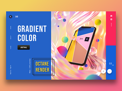 Gradient color c4d ui web