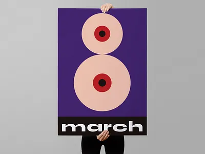 March 8 eight graphic design illustration march march 8 poster