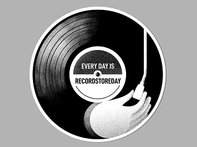 Recordstoreday design illustration recrdstoreday shading sticker sticker design