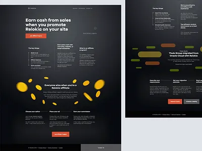 Relokia - Partners black dark design flat icon icons illustration landing ui ux web