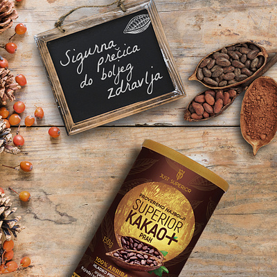 Cocoa - Just Superior Product Campaign branding campaign cocoa design food graphic design health healthcare healthy instagram marketing mockup social media typography