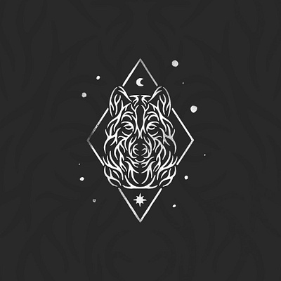 Wolf animal beast creature geometic hunter illustraion logo moon myth mythical nordic predator sun wild wolf wolf logo