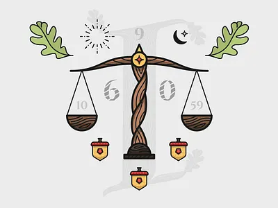 Libra illustration letters medieval