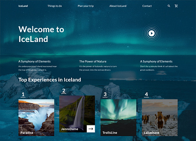 IceLand design ui ux web