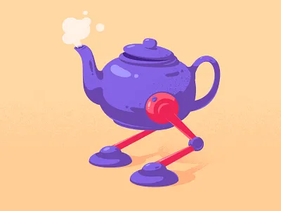 TeaBot character characterdesign characters design illustration robot tea teapot vector warmup