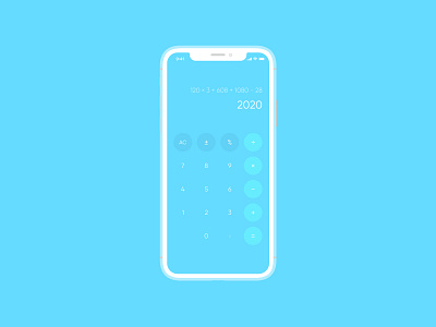 Day 042 - Calculator apple application calculator interface ios iphone iphone x ui