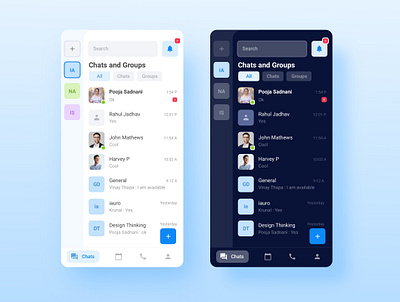 Enterprise Chat Platform Interface. business businesschat chat app chatting dark theme dark ui design enterprise app latest trend mobile app mobile chat app ui uidesign ux uxdesign