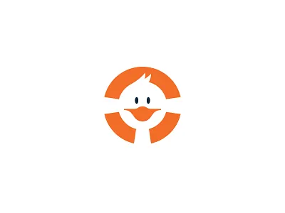 Duct Rescue character circle clean duck duct face float life logo logo design logodesign negative negativespace raft rescue water