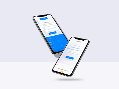 AI Audio Transcription Responsive Mobile Landing Page 3d ai artificial intelligence audio blue branding clean isometric landing landing page minimal mobile mobile app design mockup modern responsive responsive website transcription voice website