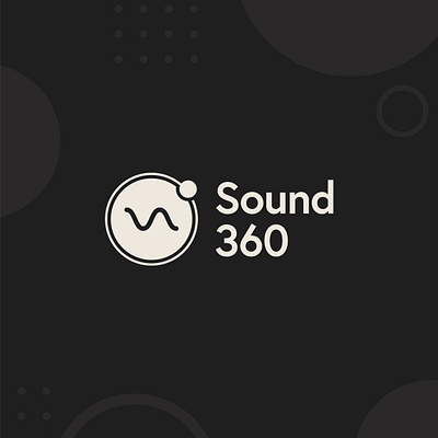 Sound 360 v2 black brand branding creative icon logo minimal modern sound symbol
