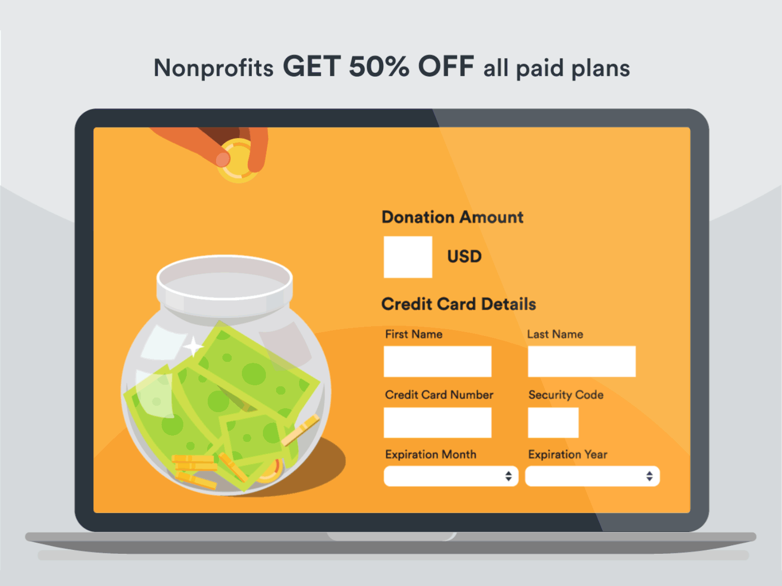 Nonprofit Campaign: Forms charity donation form form design gif gif animation nonprofit nonprofit forms online form volunteer