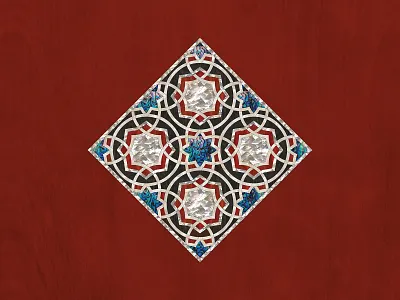 Geometric Table Inlay Design creative design geometric interior design islamicart woodworking