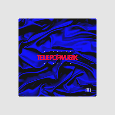 Art Direction & Graphic Design for Telepopmusik Breathe Remixes art artwork blue cover design direction graphic music red vinyl