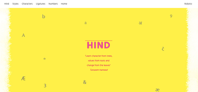 Website on typography illustration ui ux website