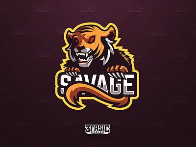 (FOR SALE) Savage animal branding custom logo drawing esport esportlogo esports illustration logo mascot design mascotlogo sportlogo tiger tiger logo twitch twitch logo youtube