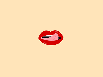 LookingYummy card design drawing girl handmade illustration lick lips mouth sexy tongue women women in design women in illustration