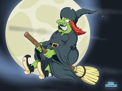 cartoon halloween witch broomstick cartoon cartoon illustration cartoon witch creepy digital cartoon digital illustration full moon halloween halloween cartoons halloween witch moon spider spooky spooky cartoon trickortreat witch witch cartoon witch illustration witchcraft