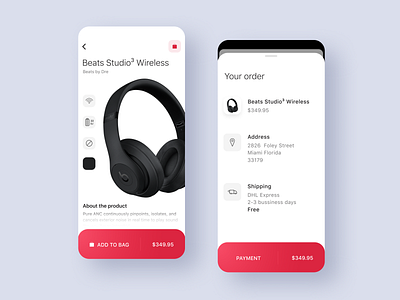 Beats by Dre Concept app headphones ios iphone iphonex ux