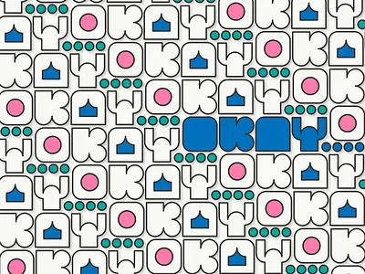 okay.... concept exploration geometric lettermark letters ok okay pattern shapes typography word mark wordmark