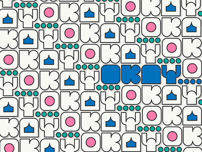 okay.... concept exploration geometric lettermark letters ok okay pattern shapes typography word mark wordmark