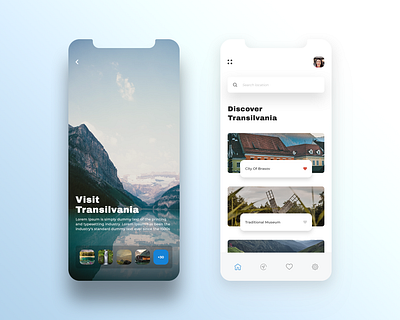 Discover Transylvania adventure app app design concept creative design design system home homepage mobile mobile design travel travel app ui user user experience user interface ux