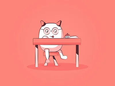 Foodie cake cartoon character cute design illustration vector