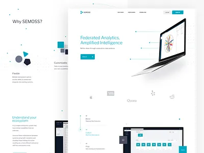 Semoss - Landing Page business clean clean ui corporate dataviz landing modern shadows technology ui user interface ux web website