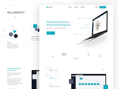 Semoss - Landing Page business clean clean ui corporate dataviz landing modern shadows technology ui user interface ux web website