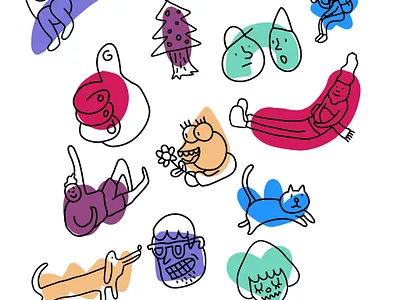 daydream cat character cute dog doodle drawing graphic illustration illustrator kawaii