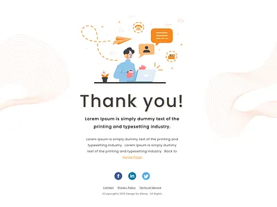 Thank-you page Design admin panel branding design mockup design typography ui ui ux ui design uidesign vector web design