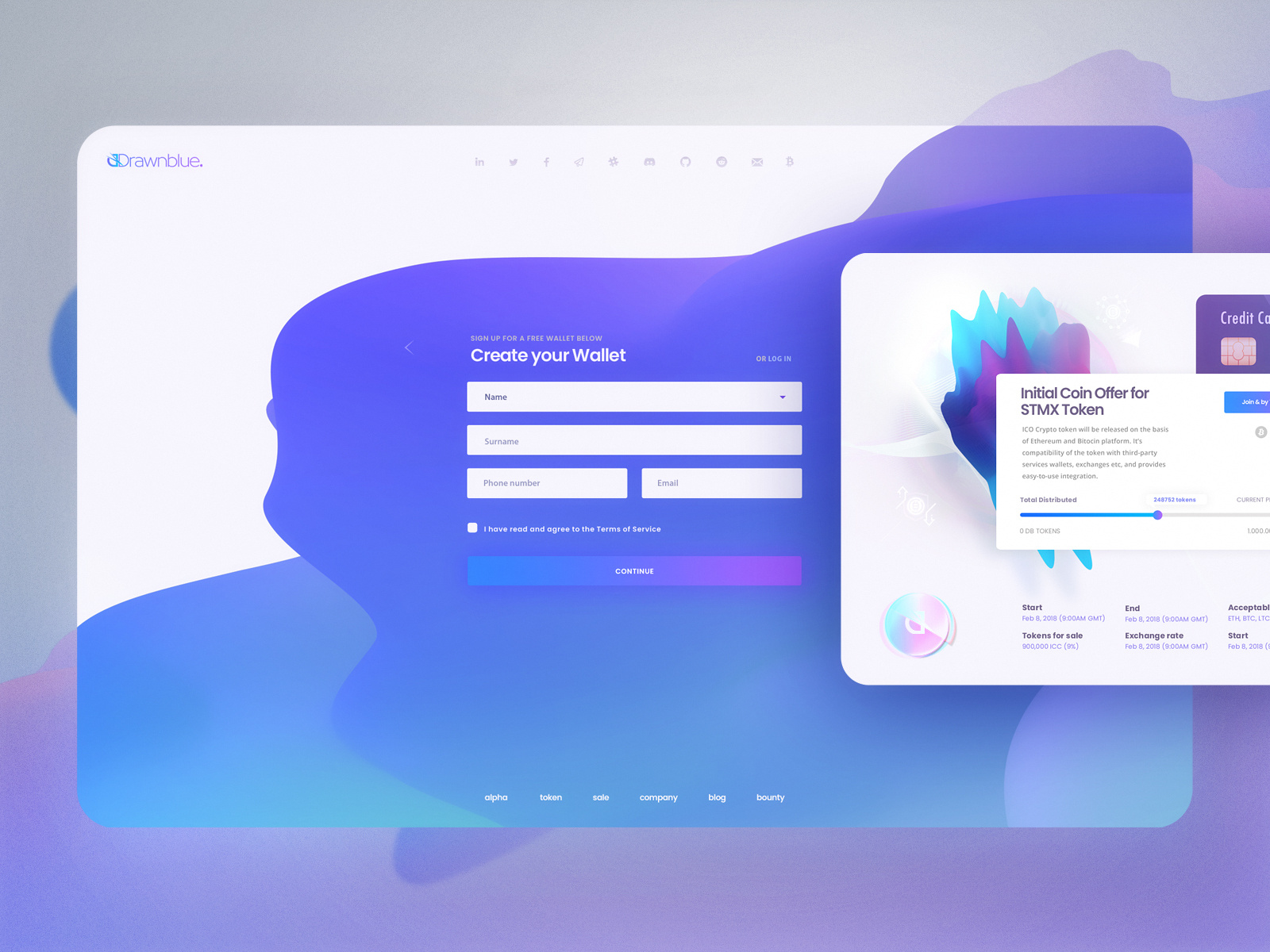 Example of Drawnblue Cryptocurrency
