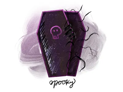 inktober day8: spooky challenge coffin dark inktober procreate spooky texture