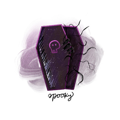 inktober day8: spooky challenge coffin dark inktober procreate spooky texture