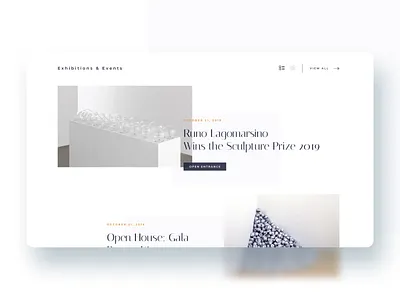 Contemporary Art Gallery website - 2 / 3 art artgallery concept events exhibitions figma gallery interface mobile modern museum responsive ui uidesign uiux uiuxdesign ux vector web website