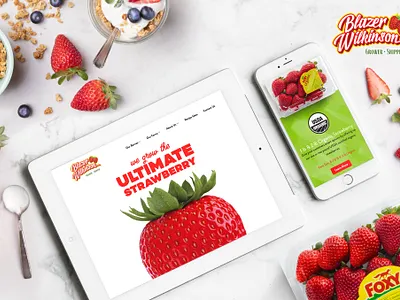 Blazer Wilkinson Website 3d animation agriculture food fresh fruit mobile photography produce strawberry ui design website