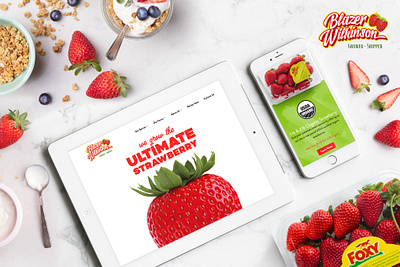 Blazer Wilkinson Website 3d animation agriculture food fresh fruit mobile photography produce strawberry ui design website